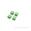 Bloco terminal plugável macho 2P com passo de 3,81 mm